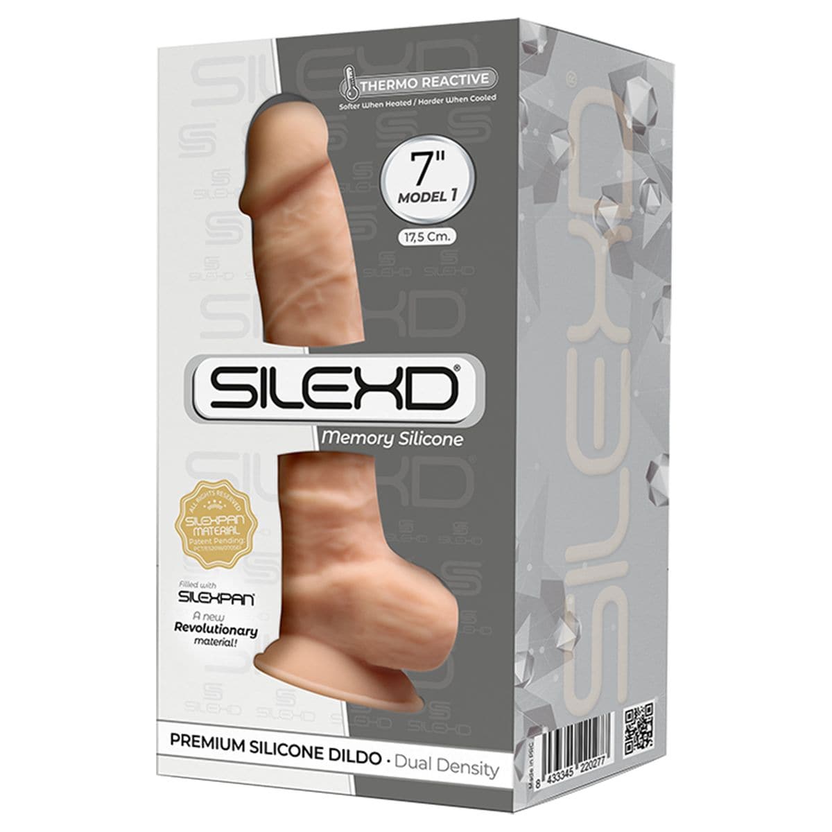 Dildo SilexD 1 Silicone Premium Baunilha, 17.6cm Ø3.5cm