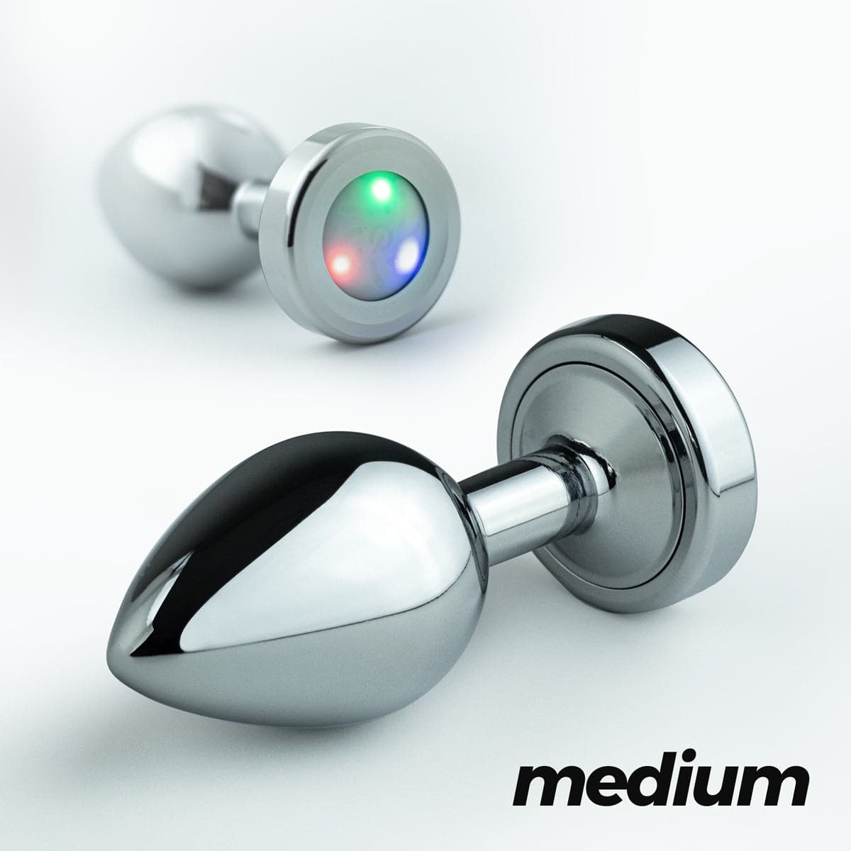 Plug de Metal Médio com LED - Estimulação Anal Luxuosa - Pérola SexShop