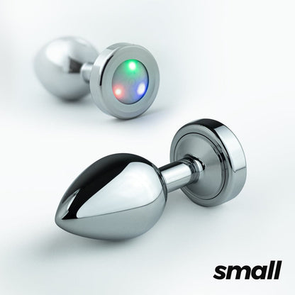 Plug de Metal Pequeno com LED, 7,2cm Ø2,7cm - Ilumine o seu prazer anal! - Pérola SexShop