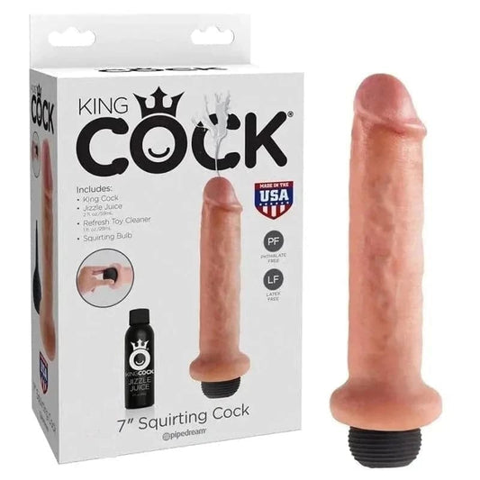 Dildo Ejaculação King Cock, 21cm Ø5cm - Pérola SexShop