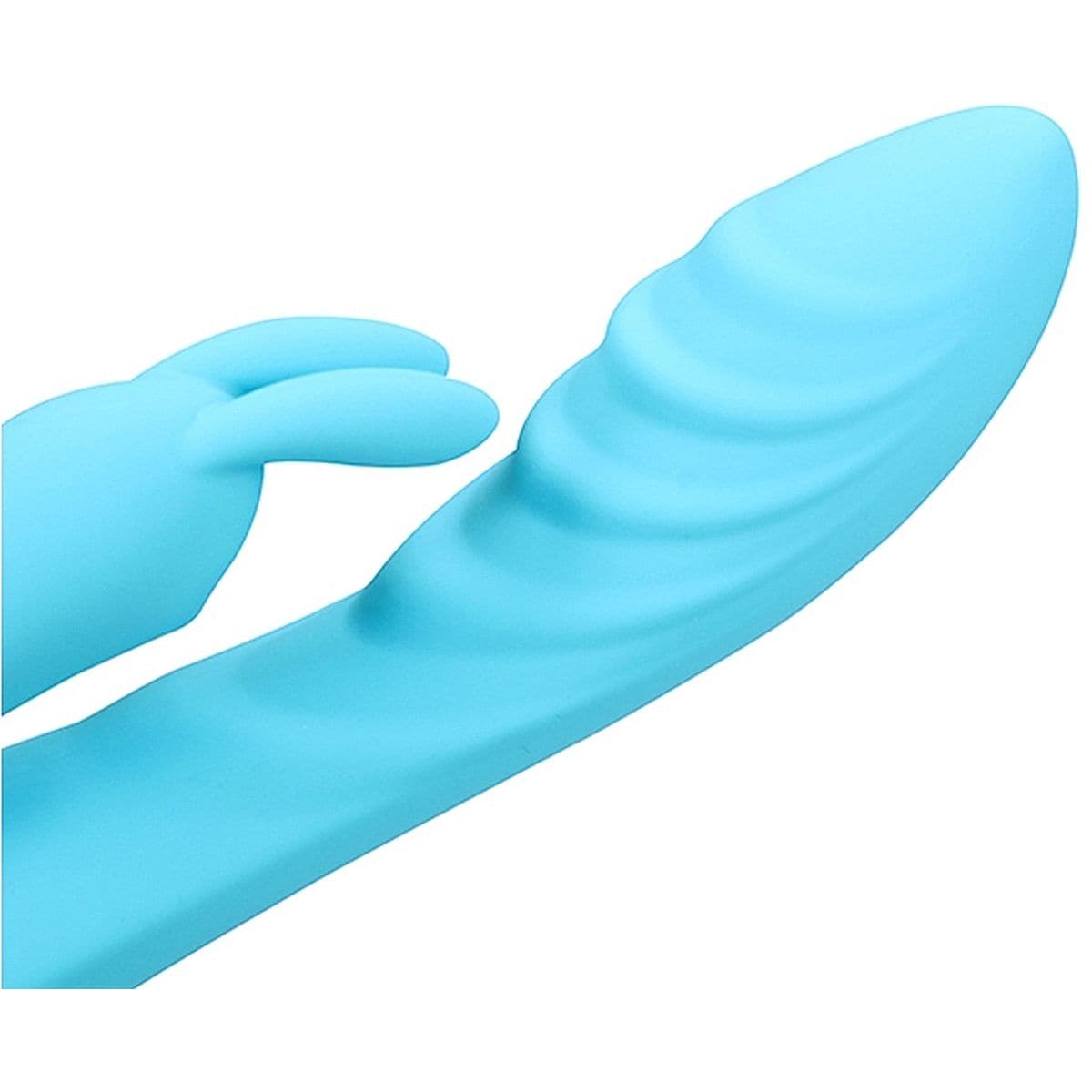 LOVELINE Smooth Silicone Rabbit Azul, 21cm Ø3.5cm, 10vibrações