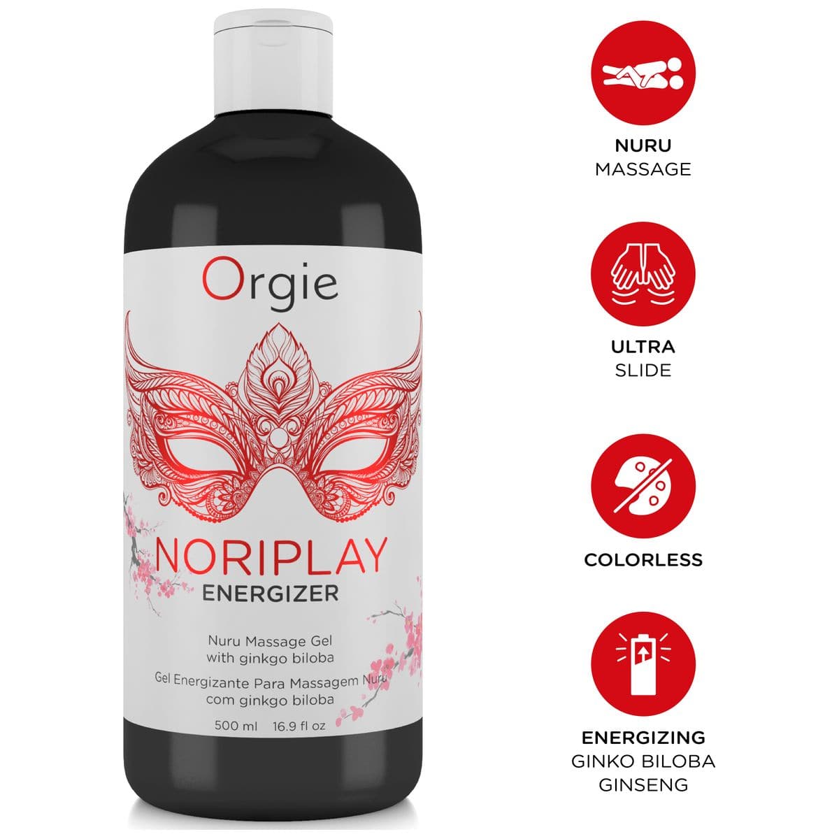Massagem Nuru - Orgie Noriplay Energizer, 500ml (massagem corpo a corpo) - Pérola SexShop