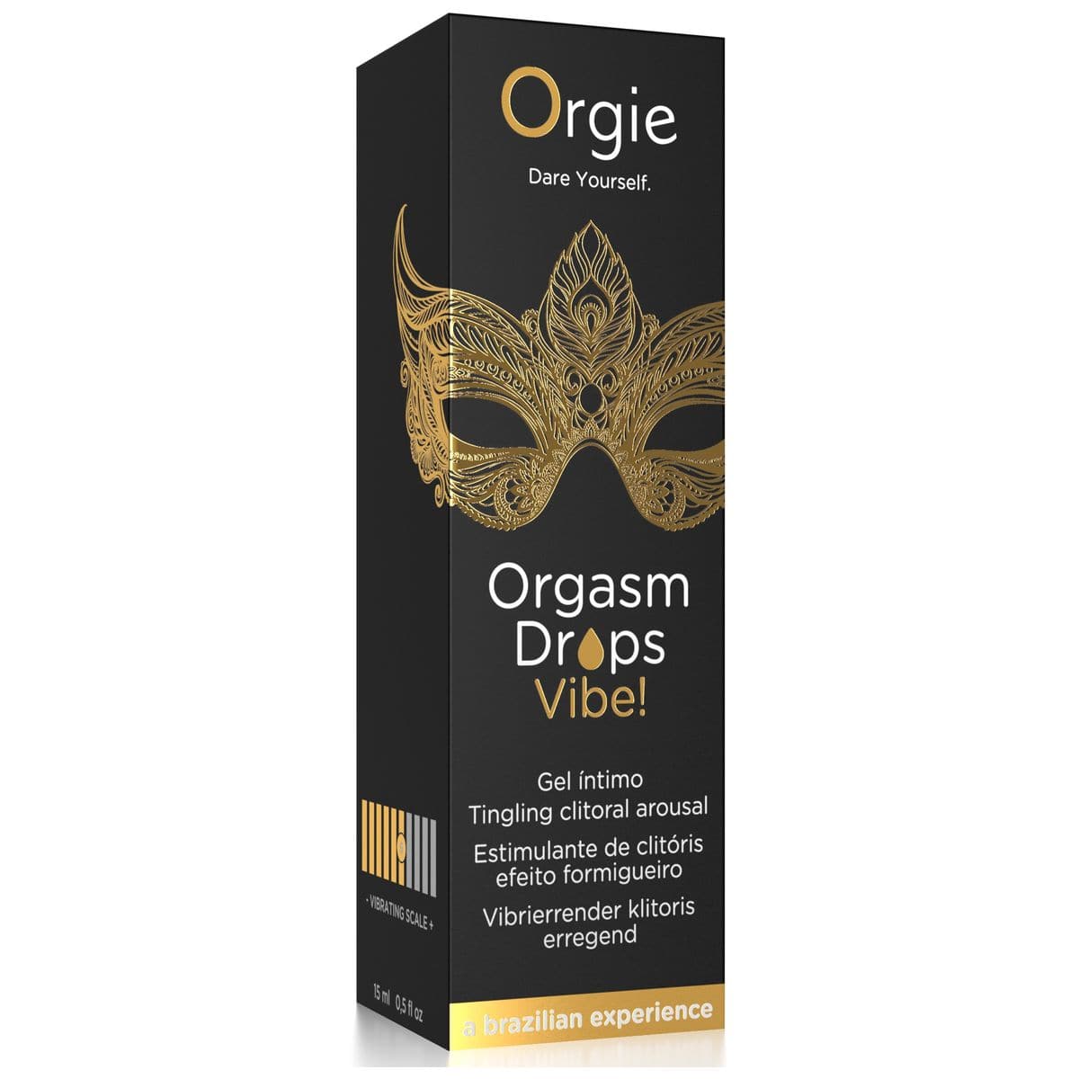 Estimulante Orgasm Drops Vibe 15ml - Efeito Calor, Formigueiro e Vibração