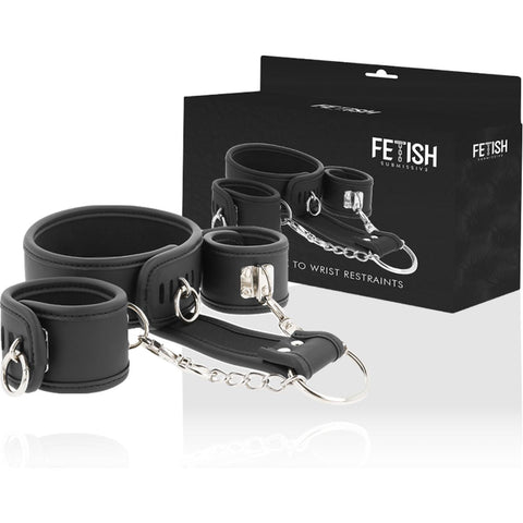 Algemas para Pulsos e Pescoço - Acessório de BDSM Confortável e Ajustável Fetish Submissive
