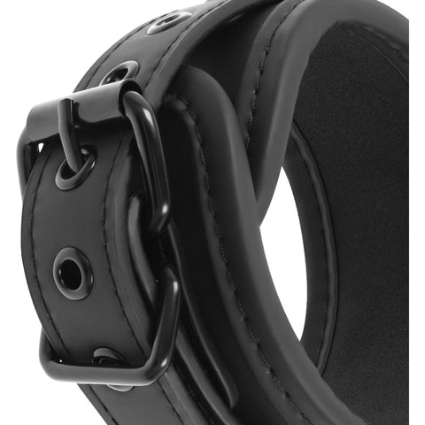 Algemas Para Pulsos E Tornozelos Com Argola - Conforto Em Couro Vegano, Ajuste Fácil Para BDSM Fetish Submissive
