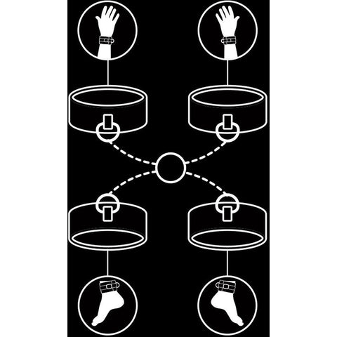 Algemas Para Pulsos E Tornozelos Com Argola - Conforto Em Couro Vegano, Ajuste Fácil Para BDSM Fetish Submissive