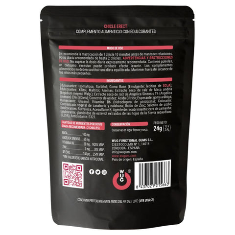 Chiclete Erect 10 Unidades - Potencialize o Apetite Sexual Wug Sex Sense