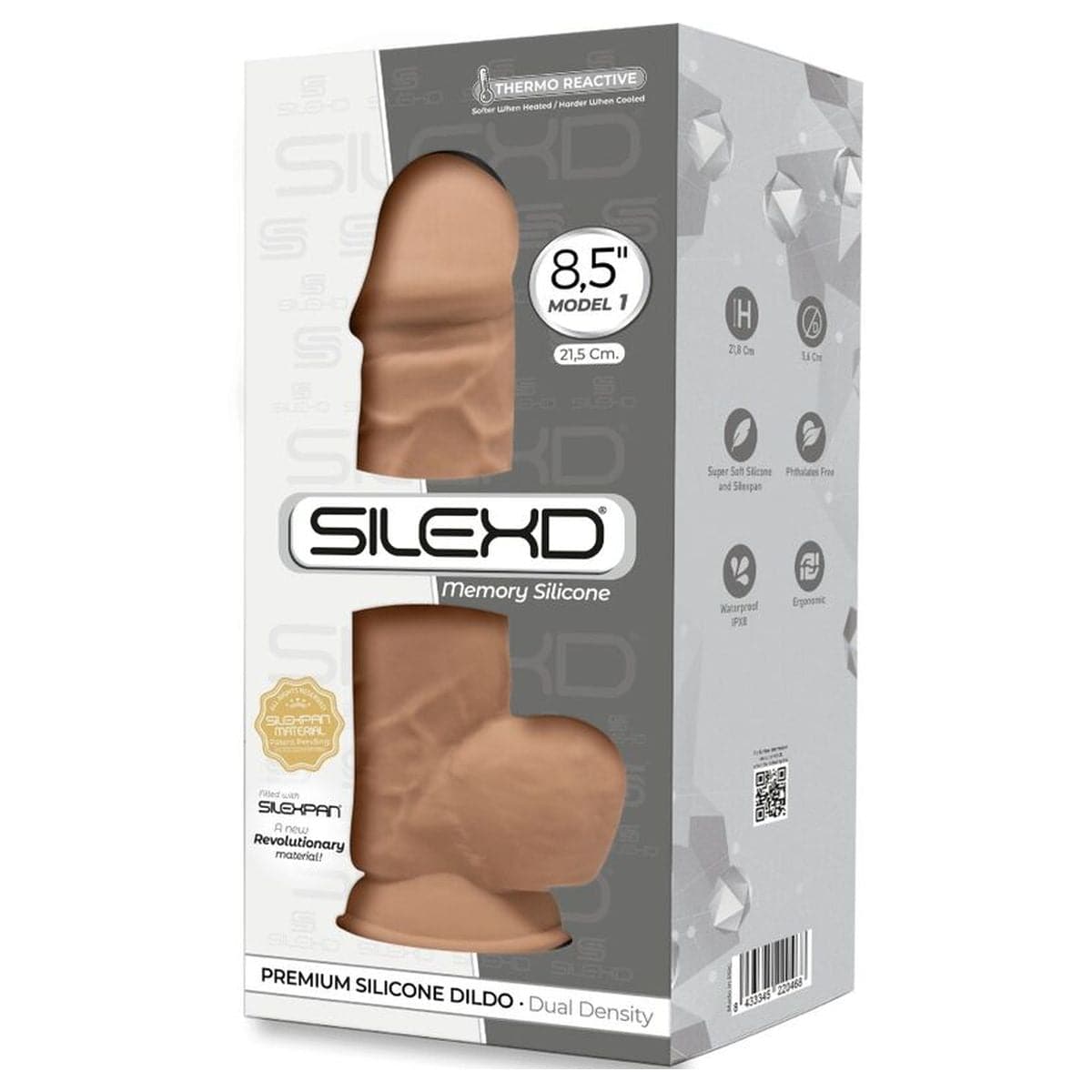 Dildo SilexD 4 Silicone Premium Caramelo 21.5cm Ø5.1cm