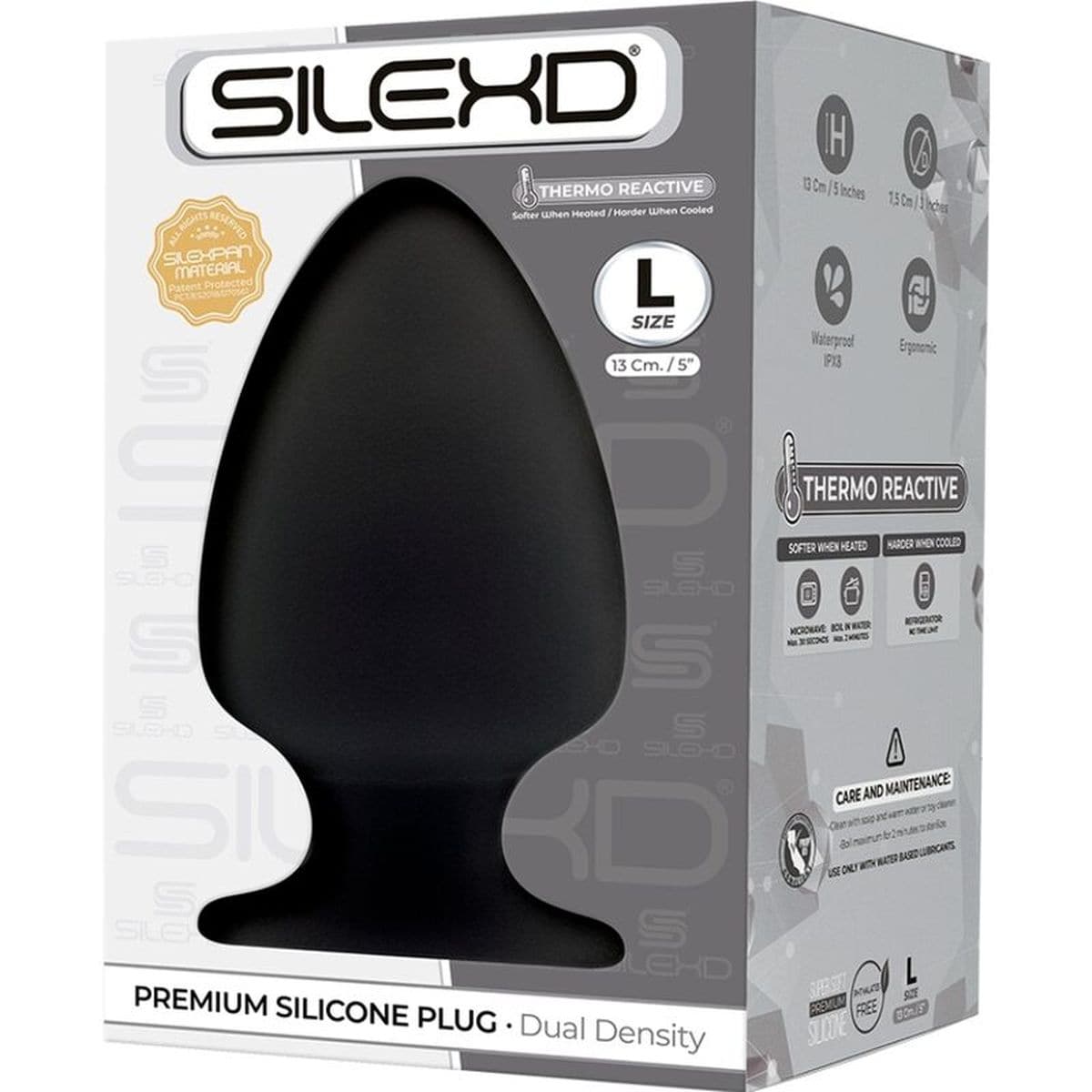 Plug Anal Silexd 1 Premium Silicone L, 13cm Ø7.5cm