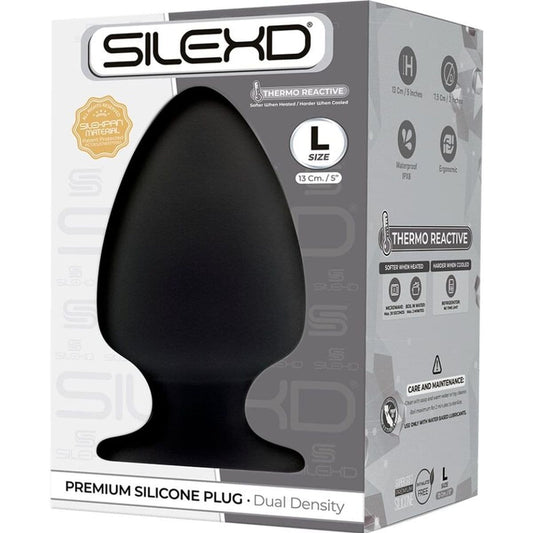 Plug Anal Silexd 1 Premium Silicone L, 13cm Ø7.5cm - Pérola SexShop