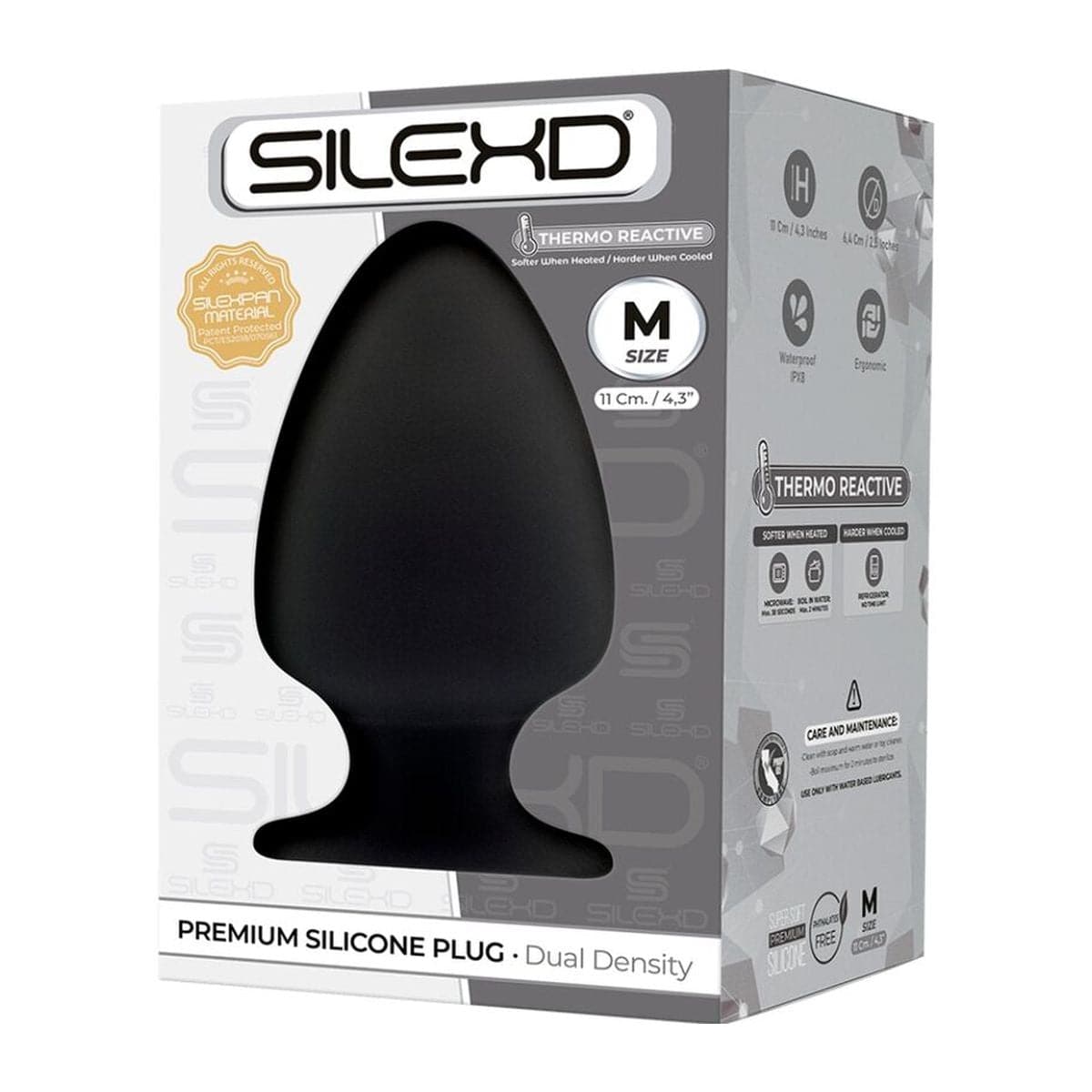 Plug Anal Silexd 1 Premium Silicone M, 11cm Ø6.4cm