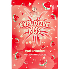 Explosive Kiss, Caramelos Explosivos de Melancia - Sensação Única para Sexo Oral - Pérola SexShop
