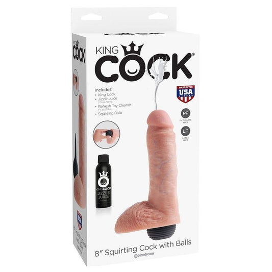 Dildo Ejaculação King Cock, 20cm Ø5cm - Pérola SexShop