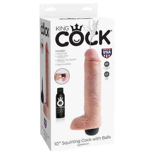 Dildo Ejaculação King Cock, 25cm Ø5.3cm - Pérola SexShop