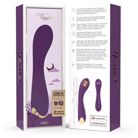 Vibrador Hansel USB Wireless Watchme, 17.5cm Ø3.5cm Treasure
