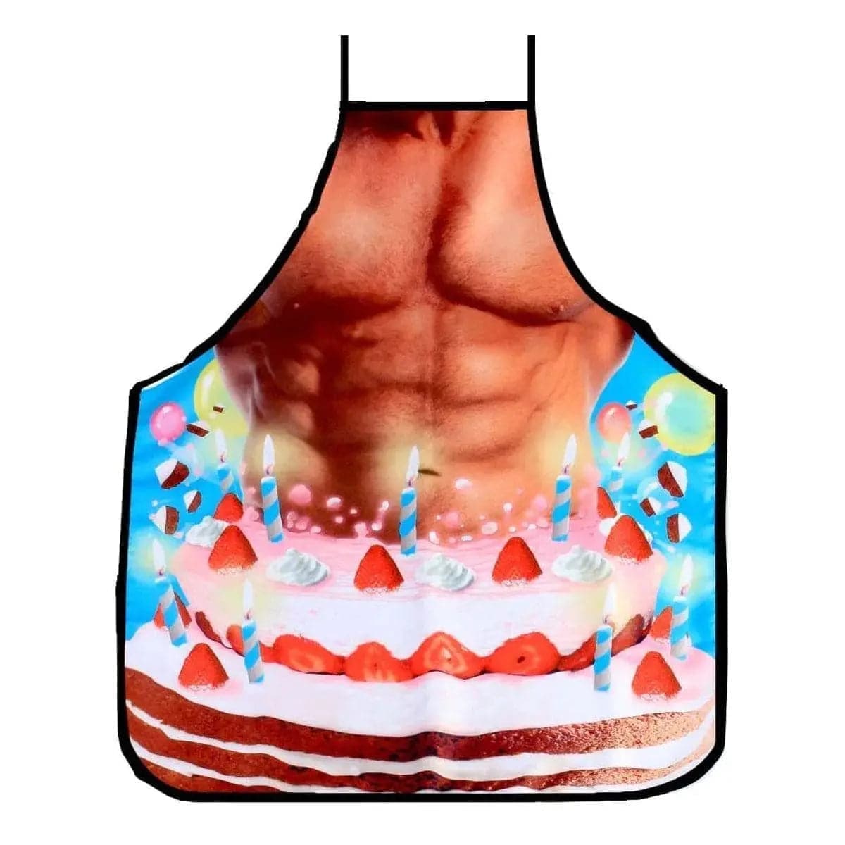 Avental Bolo de Aniversário com Corpo de Homem - Pérola SexShop