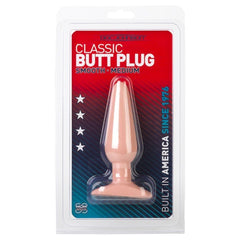 Classic Butt Plug Médio Branco, 14cm Ø4cm - Pérola SexShop