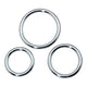 Conjunto 3 Anéis Metal Cock Rings, Ø3.3 a 5.2cm