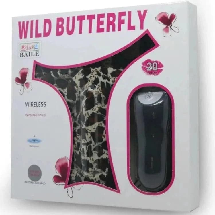 Cueca Vibratória Wild Butterfly Wireless (BALA E COMANDO ROXO), Tamanho único - Pérola SexShop