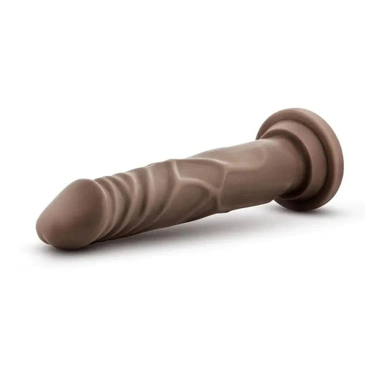 Dildo Dr. Skin Basic 7.5" Chocolate, 20cm Ø3.5cm - Pérola SexShop