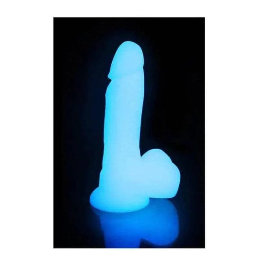 Dildo Lightsaber Brilha no Escuro, Azul 100% Silicone, 20cm Ø4.3cm - Pérola SexShop