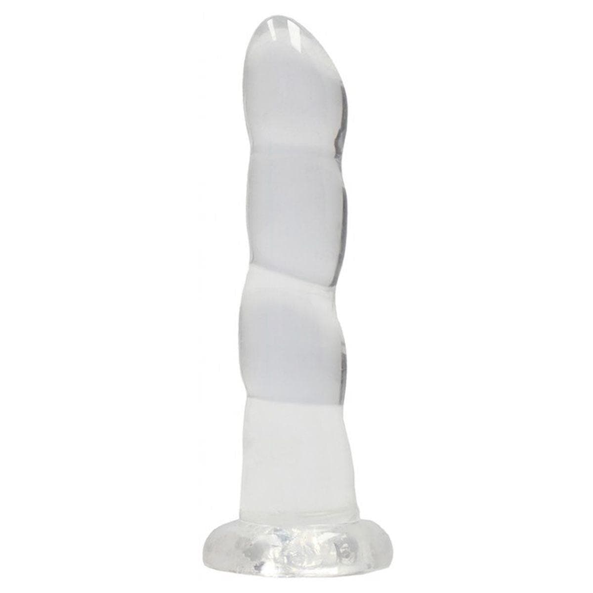 Dildo RealRock Liso Crystal Clear, 18cm Ø3.5cm - Pérola SexShop