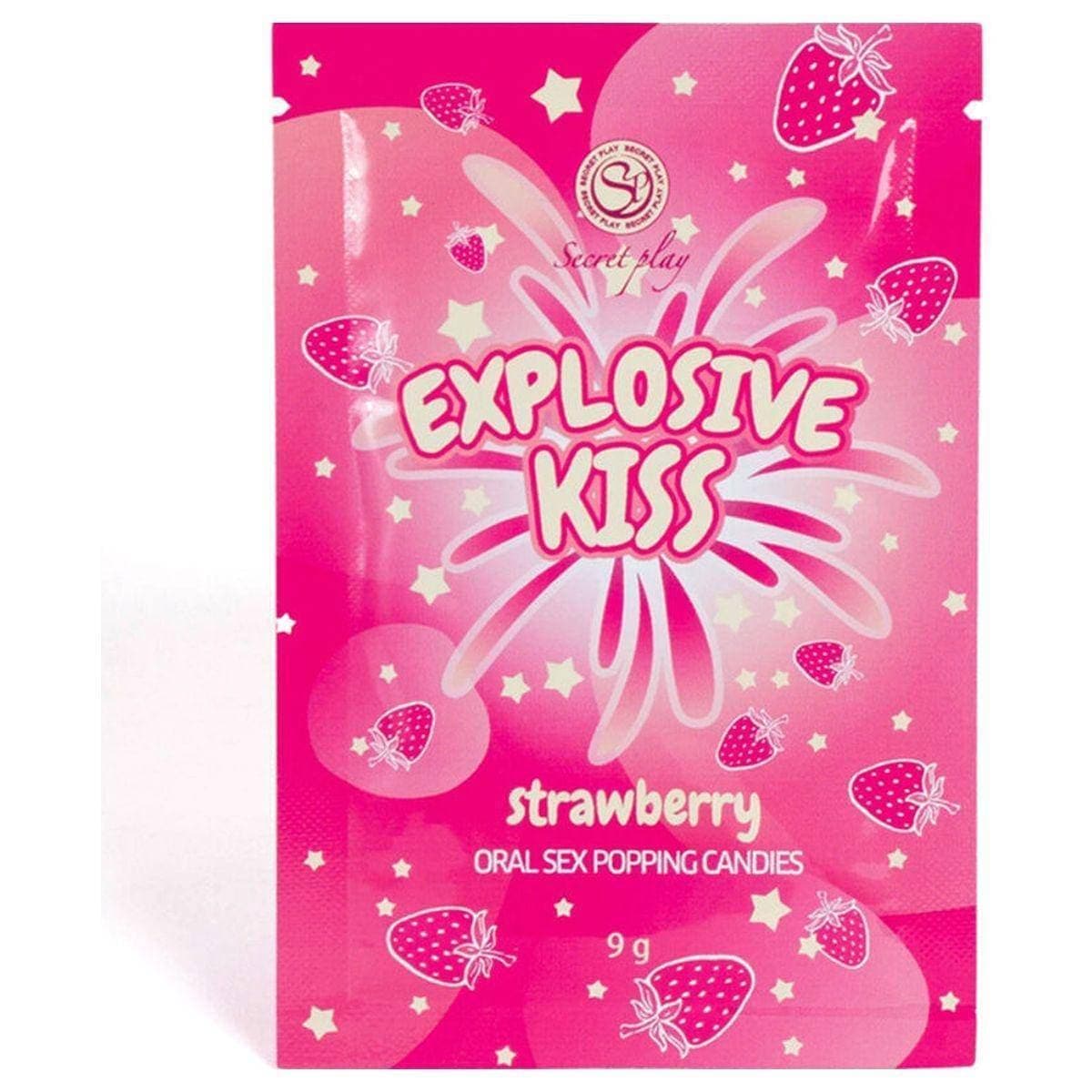 Explosive Kiss, Caramelos Explosivos de Morango - Sensação Única para Sexo Oral
