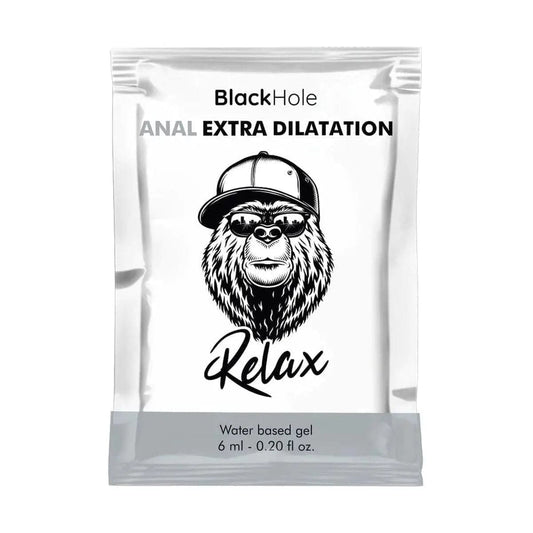 Lubrificante efeito Relaxante e Dilatador, Black Hole Relax Monodose 6ml - Pérola SexShop