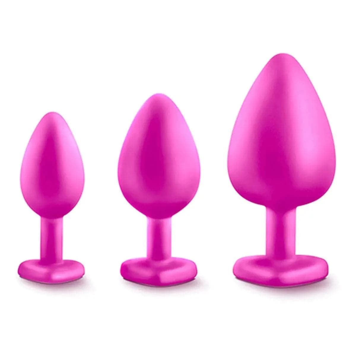 Luxe Conjunto Plugs Anais Bling Training Rosa, 7cm a 9.5cm, Ø2.6cm a Ø4.4cm - Pérola SexShop