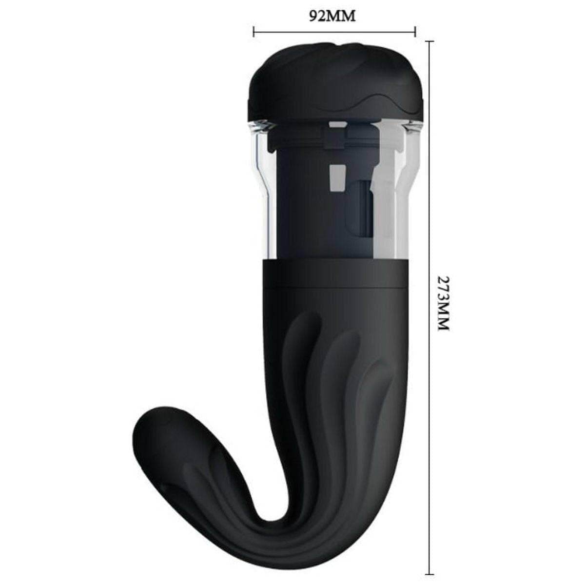 Masturbador Breton com Rotação e Sobe / Desce USB, 27.3cm - Pérola SexShop