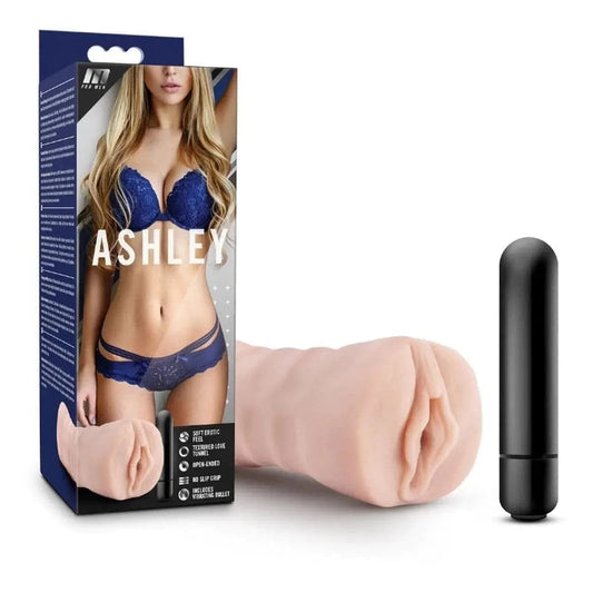 Masturbador M-For-Men Vagina Realista com Bala Vibratória Ashley - Pérola SexShop
