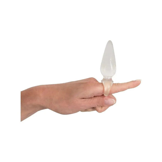 Mini Estimulador Anal de Dedo Anal-Finger XL Transparente, 9.5cm Ø2.7cm - Pérola SexShop