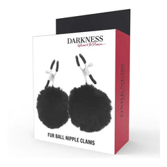 Pinças Darkness Fur Ball Nipple Clams - Pérola SexShop