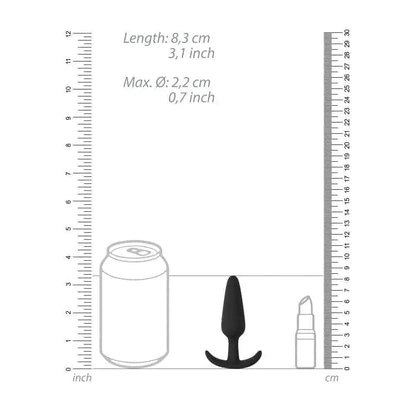 Plug Anal Pequeno Slim Preto, 8cm Ø2.2cm - Pérola SexShop