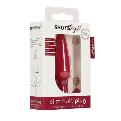 Plug Anal Pequeno Slim Vermelho, 8cm Ø2.2cm - Pérola SexShop