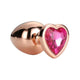 Plug de Metal GLEAMING LOVE Gold Grande, Brilhante Rosa, 9.5cm Ø4.3cm