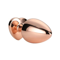 Plug de Metal GLEAMING LOVE Gold Pequeno, Brilhante Rosa, 7.1cm Ø2.7cm - Pérola SexShop