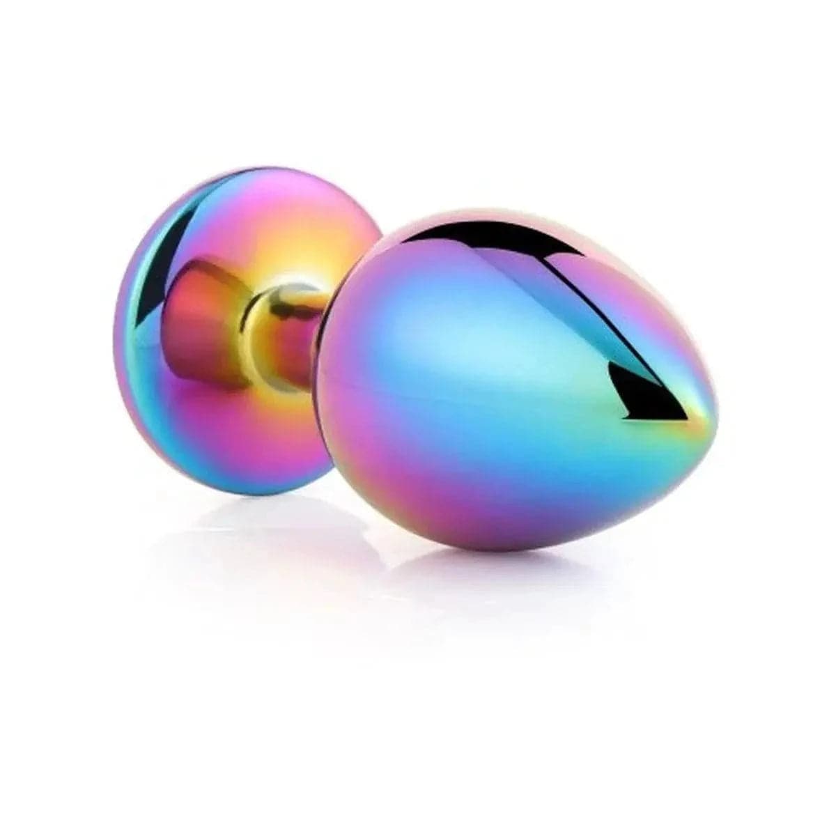 Plug de Metal GLEAMING LOVE Multicolour Grande, Brilhante Multicolour, 9.5cm Ø4.3cm