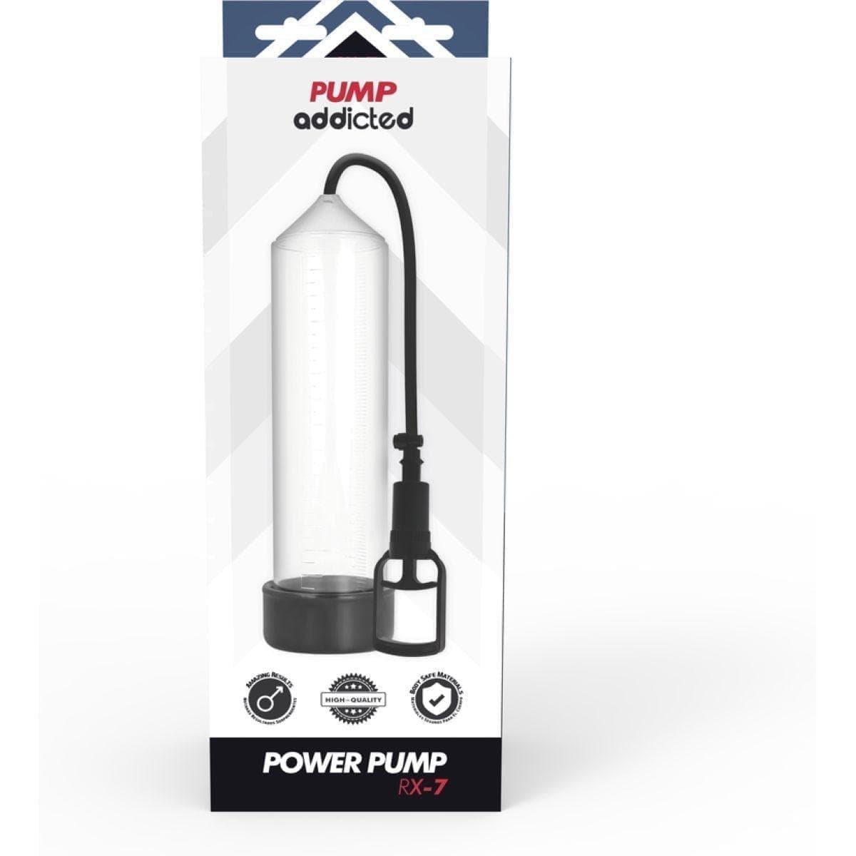 Power Pump RX-7 Transparente, 23cm Ø6cm - Pérola SexShop