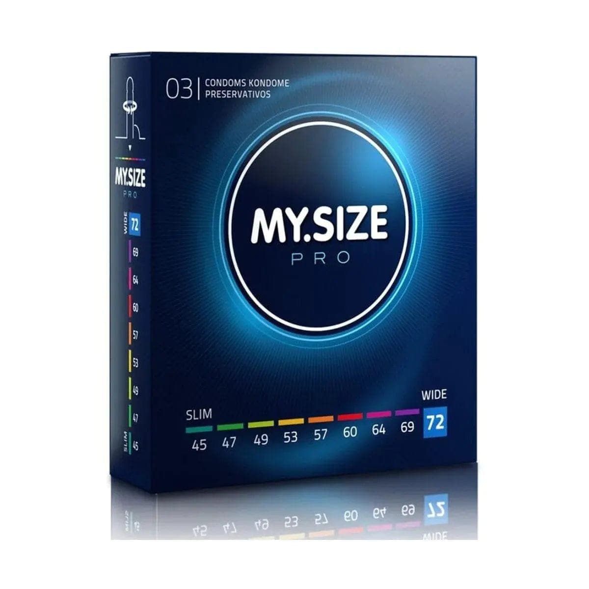Preservativos XXL - My.Size 72mm - Melhor Ajuste e Sensibilidade
