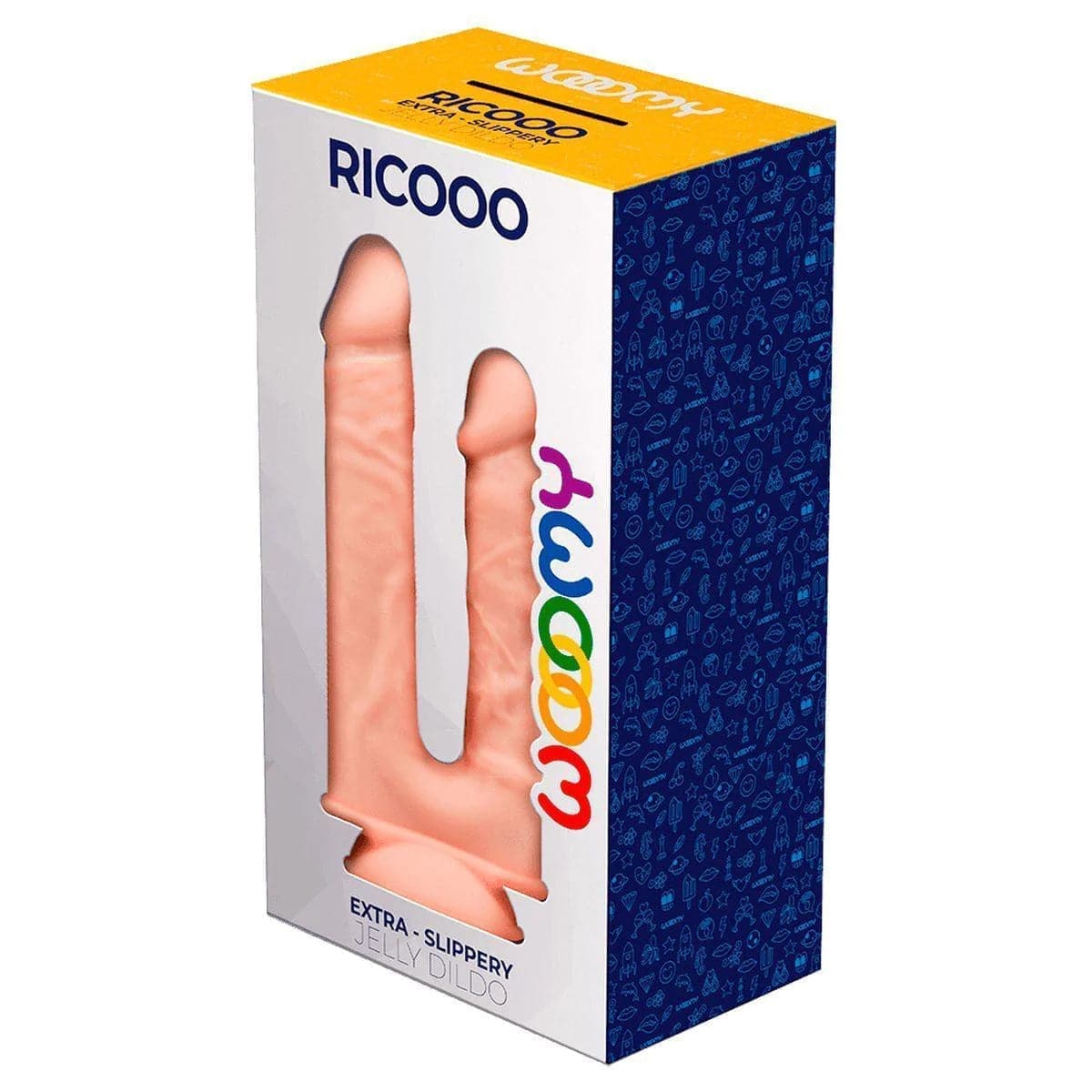Ricooo, Dildo Duplo Vaginal e Anal, 20cm Ø3.5cm