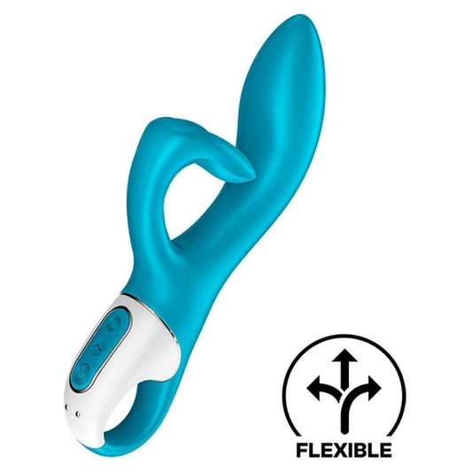 SATISFYER Embrace Me Azul, Vibrador com Estimulador Clitóris - Pérola SexShop