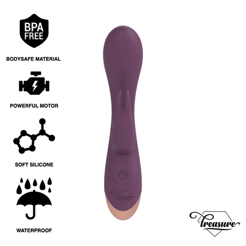 Vibrador Rabbit Laurence USB Wireless Watchme, 17.5cm Ø3.5cm Treasure