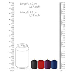 Vela de Sadomaso de Baixa Temperatura, 4 mini-velas Mix cheiros, 4cm Ø3.5cm - Pérola SexShop