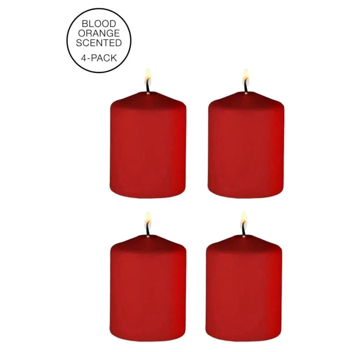 Vela de Sadomaso de Baixa Temperatura, 4 mini-velas Vermelho, 4cm Ø3.5cm - Pérola SexShop