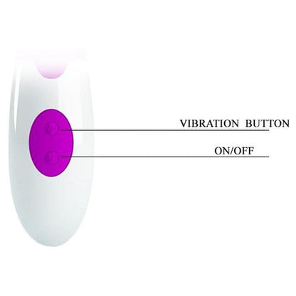 Vibrador com Estimulador Clitóris Brighty Roxo, 20cm Ø3.4cm, 30vibrações - Pérola SexShop
