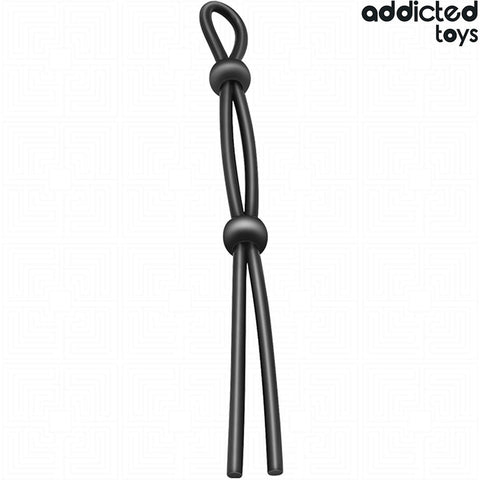 Anel para Pénis Addicted Laço Duplo Preto, 19.5cm ØAjustável Anel Addicted Toys