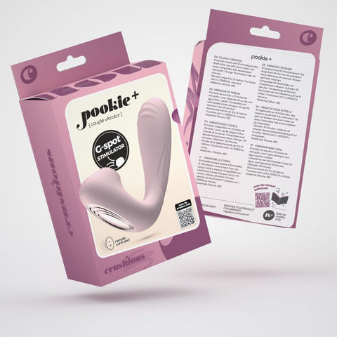 Estimulador Clitoriano Crushious Pookie Rosa – 10 Modos Sucção + 10 Vibração | Comando Remoto | USB