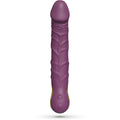 Destaque do Vibrador Realistico Magnus Roxo com suas 10 vibrações, ideal para intensificar a experiência sensual.