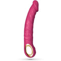 Vibrador Realistico Magnus Rosa carregável via USB, perfeito para momentos de intimidade e prazer.